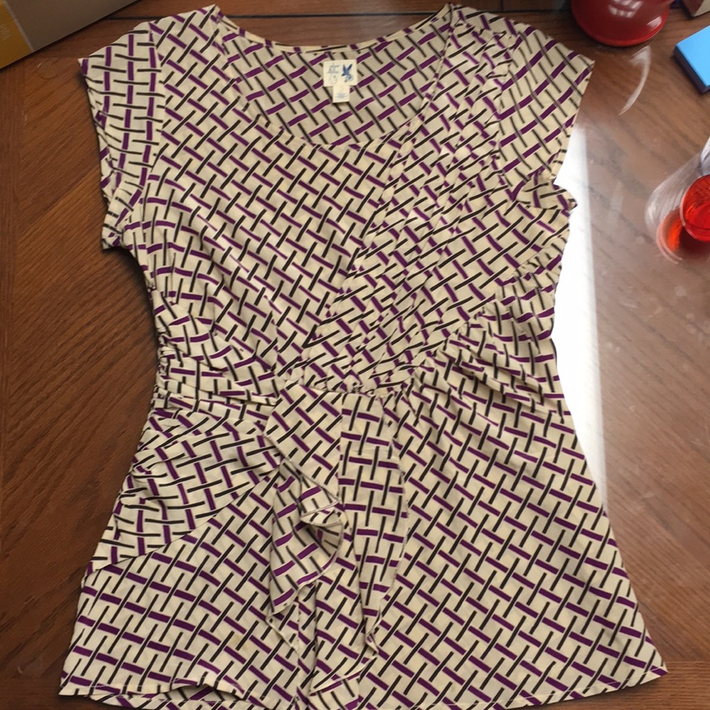 Short Sleeve Silk Top